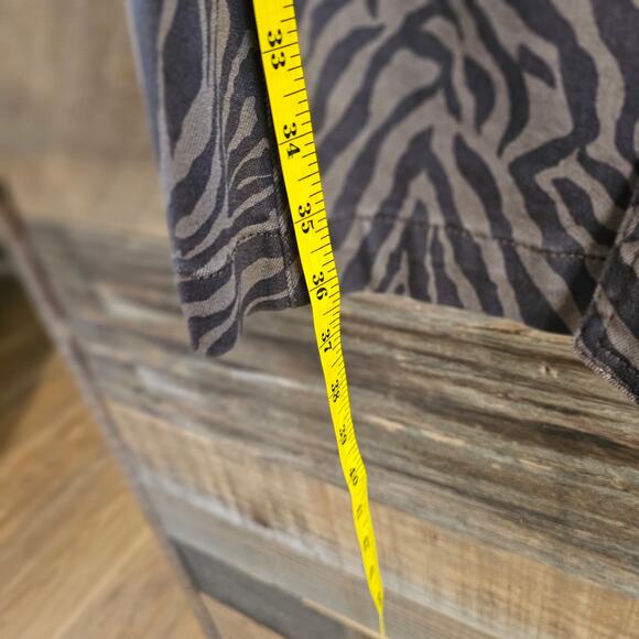 White House Black Market Chocolate Zebra Animal Print Belted A-Line Dress 12 NWT - Picture 7 of 9